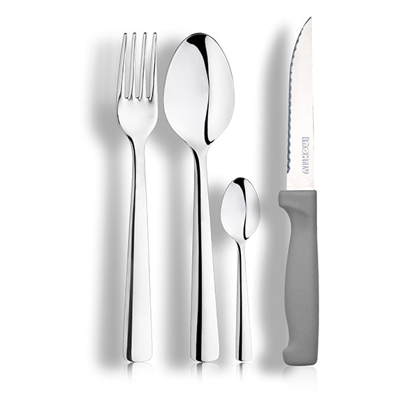 Ménagère Eatitaly inox 24 pièces avec couteau à steak Inoxriv - Mathon - 1