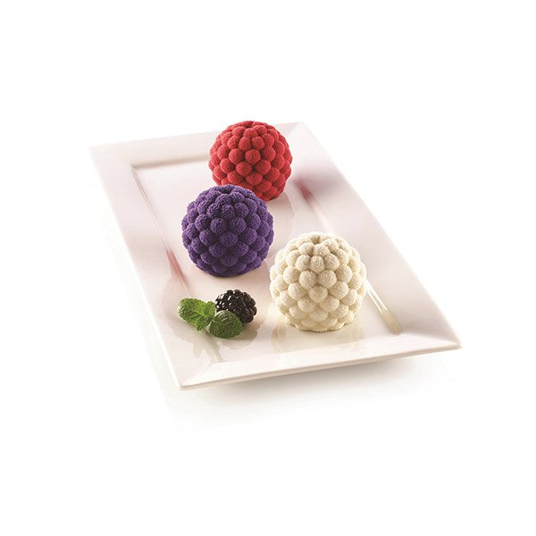 Moule silicone 3D 6 mini gâteaux fruits des bois Silikomart - Mathon - 1