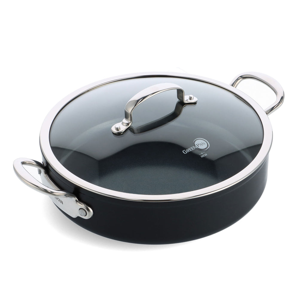 Sauteuse Barcelona pro 30 cm et son couvercle Greenpan - Mathon