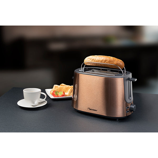 Grille-pain 2 tranches 1000 W coloris cuivre Bestron - Mathon - 3