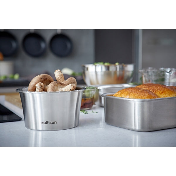 Boîte de conservation ronde en inox 920 ml compatible micro-ondes Cuitisan - Mathon - 4