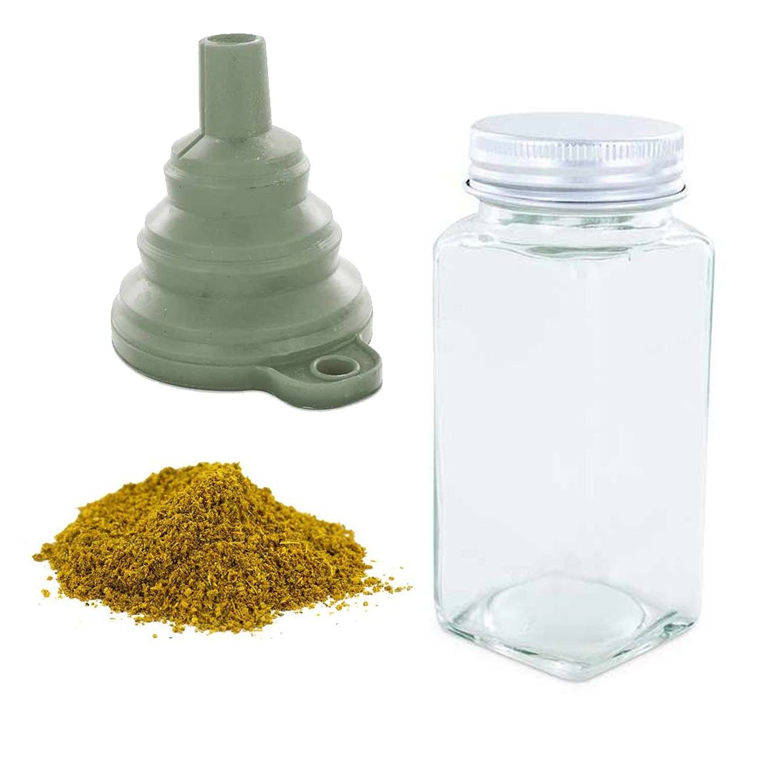 Flacon à épices poudreur + entonnoir + Garam Massala 35 g Aromandise - Mathon