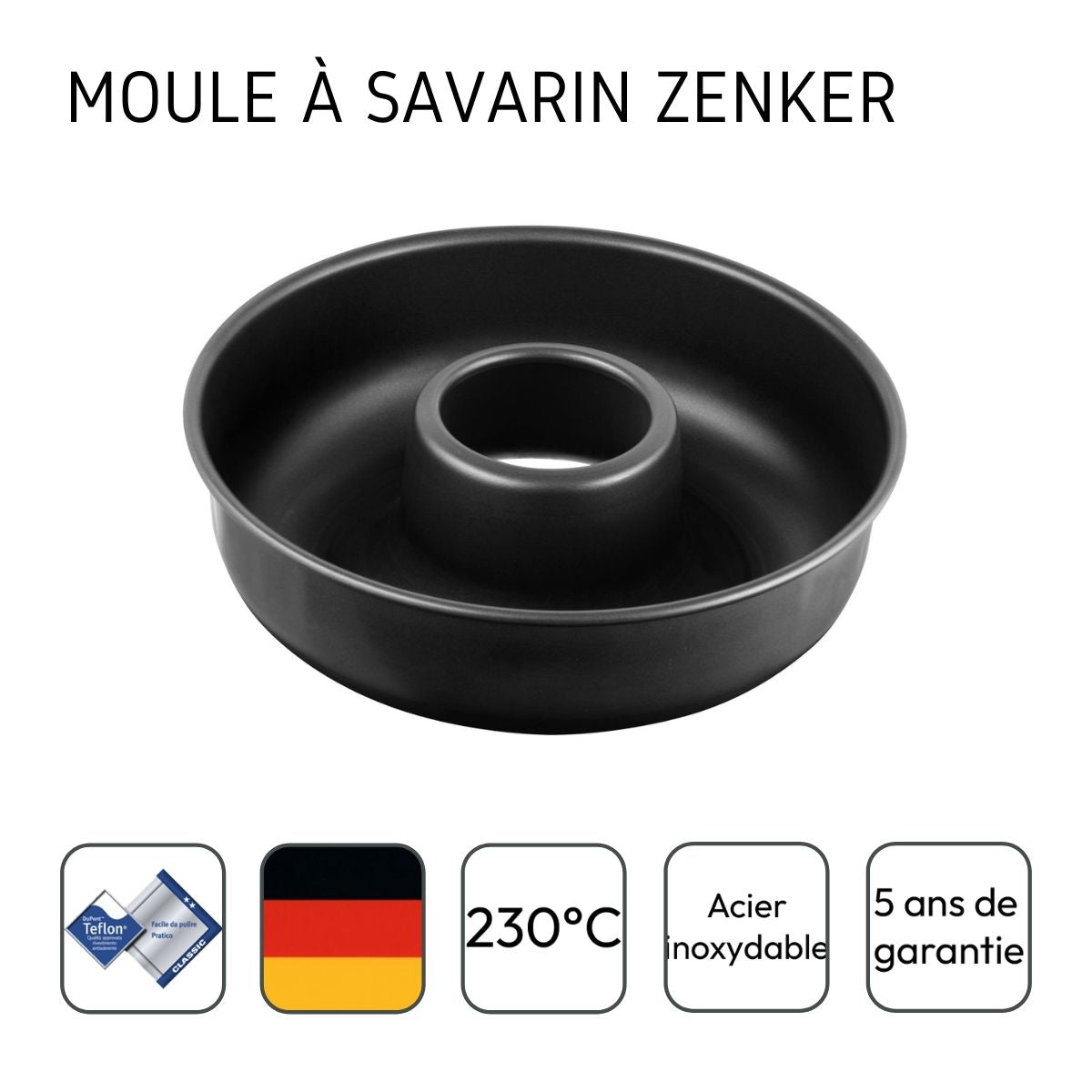 Moule à savarin 28 cm Black Metallic Zenker