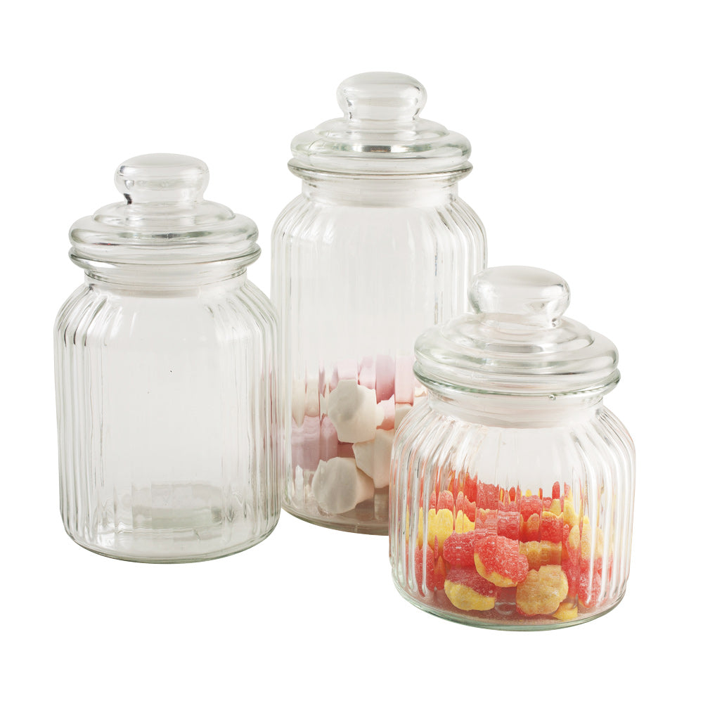 Bocal hauteur 15 cm Optic en verre T&G Woodware - Mathon - 2