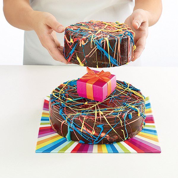 Pièce montée : lot de 3 moules à gâteaux hauteur 10 cm - Moule cake design