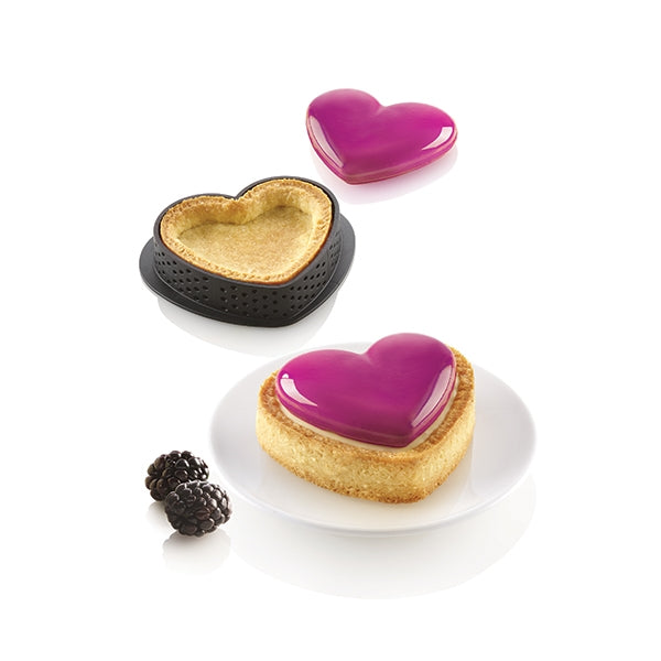 Kit 6 mini tarte en silicone Petit Amour Silikomart - Mathon - 1