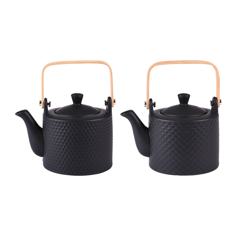 Coffret théière Snow black mat 0,8 l Table passion - Mathon - 1