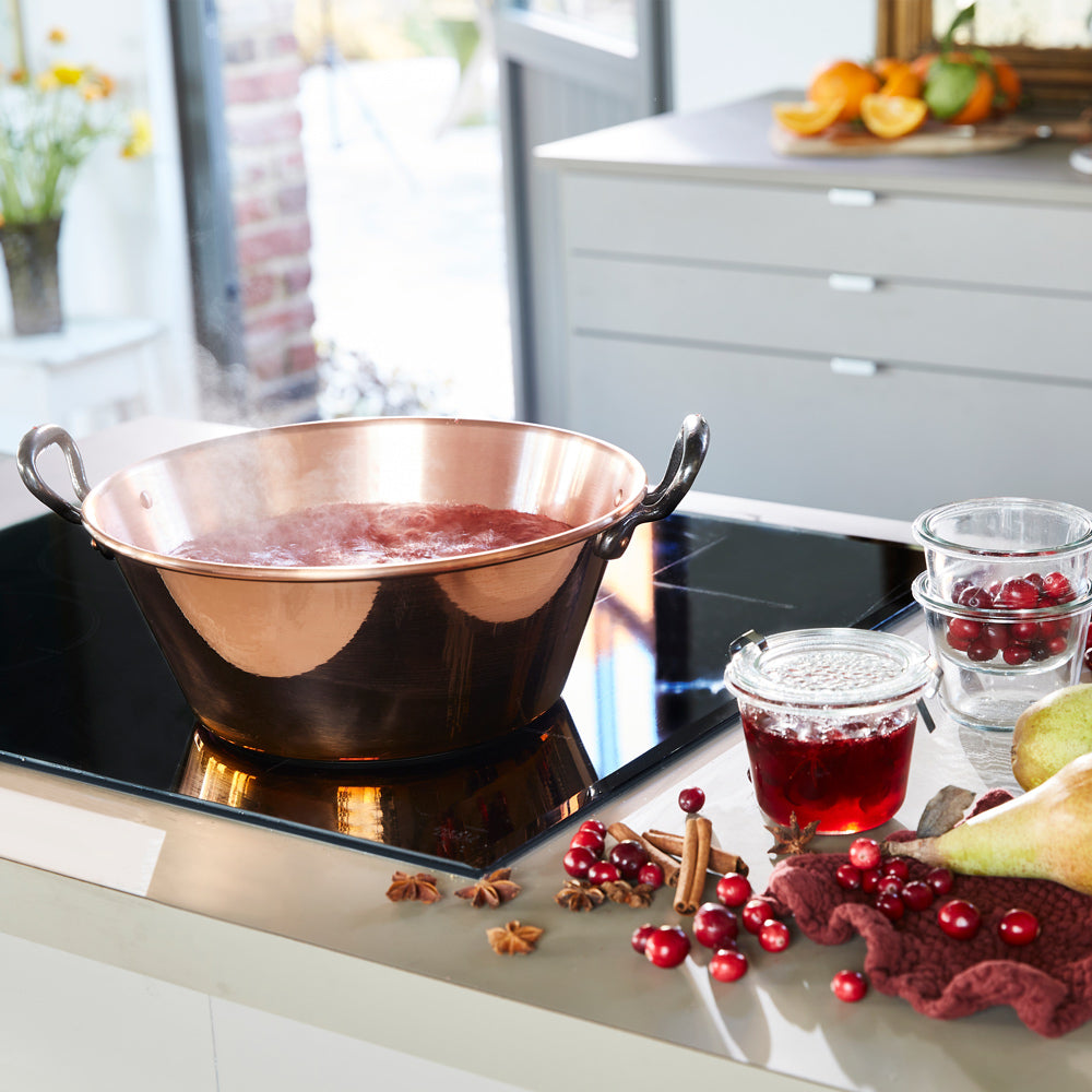 Bassine à confiture 38 cm lisse anses fonte Baumalu - Mathon - 2