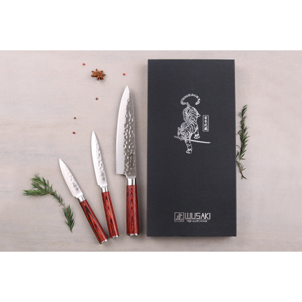Coffret couteaux Chef + Universel + Office Wusaki Pakka X50 Wusaki - Mathon - 2