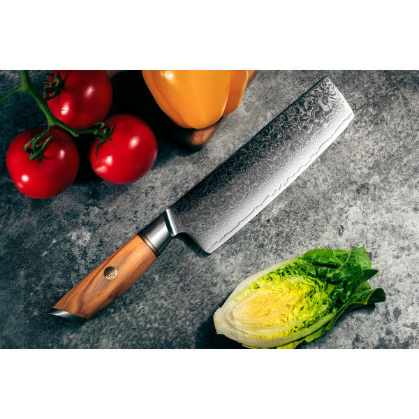 Couteau Fukito Olive Damas modèle Nakiri 17cm Fukito - Mathon - 4