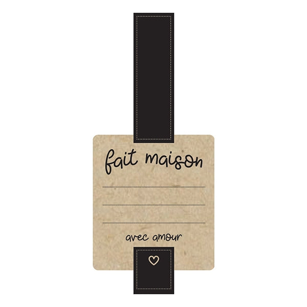 100 étiquette autocollante carrée avec bandes scellées - Mathon - 1