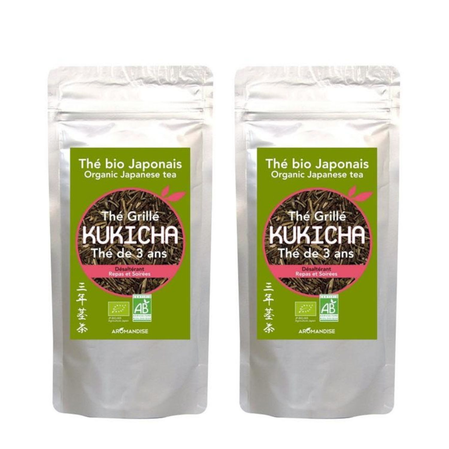 Thé biologique japonais Kukicha 160 g Aromandise - Mathon