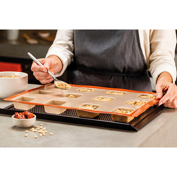 Plaque de 12 empreintes carrés Silpat - Mathon - 5