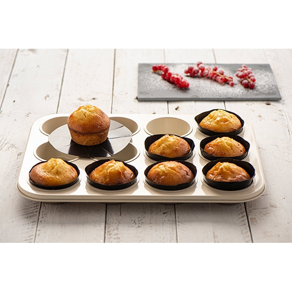 Feuille de cuisson antiadhésive moule muffins set de 12 NoStik - Mathon - 2