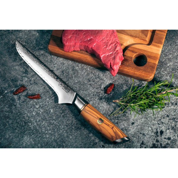 Couteau Fukito Olive Damas modèle Désosseur 15cm Fukito - Mathon - 3