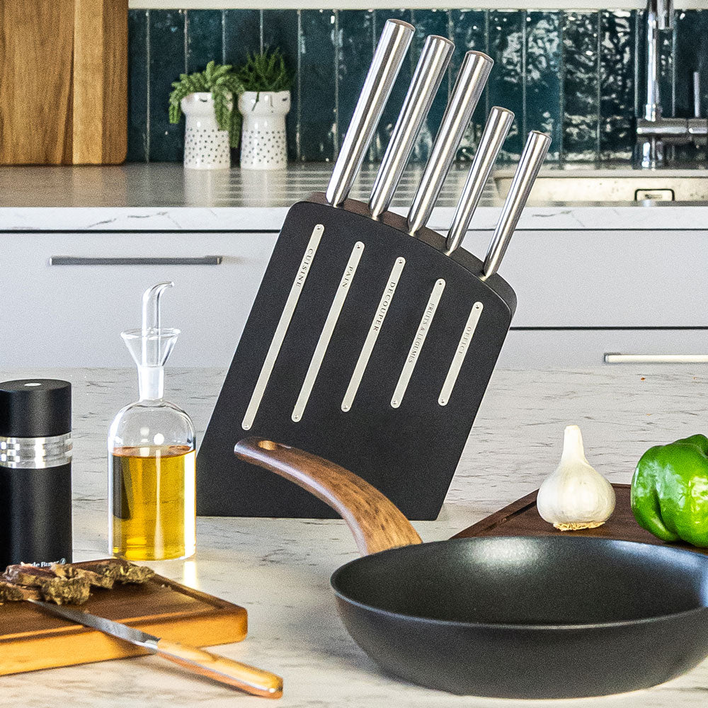 Bloc de 5 couteaux Kimono noir Jean Dubost - Mathon - 2