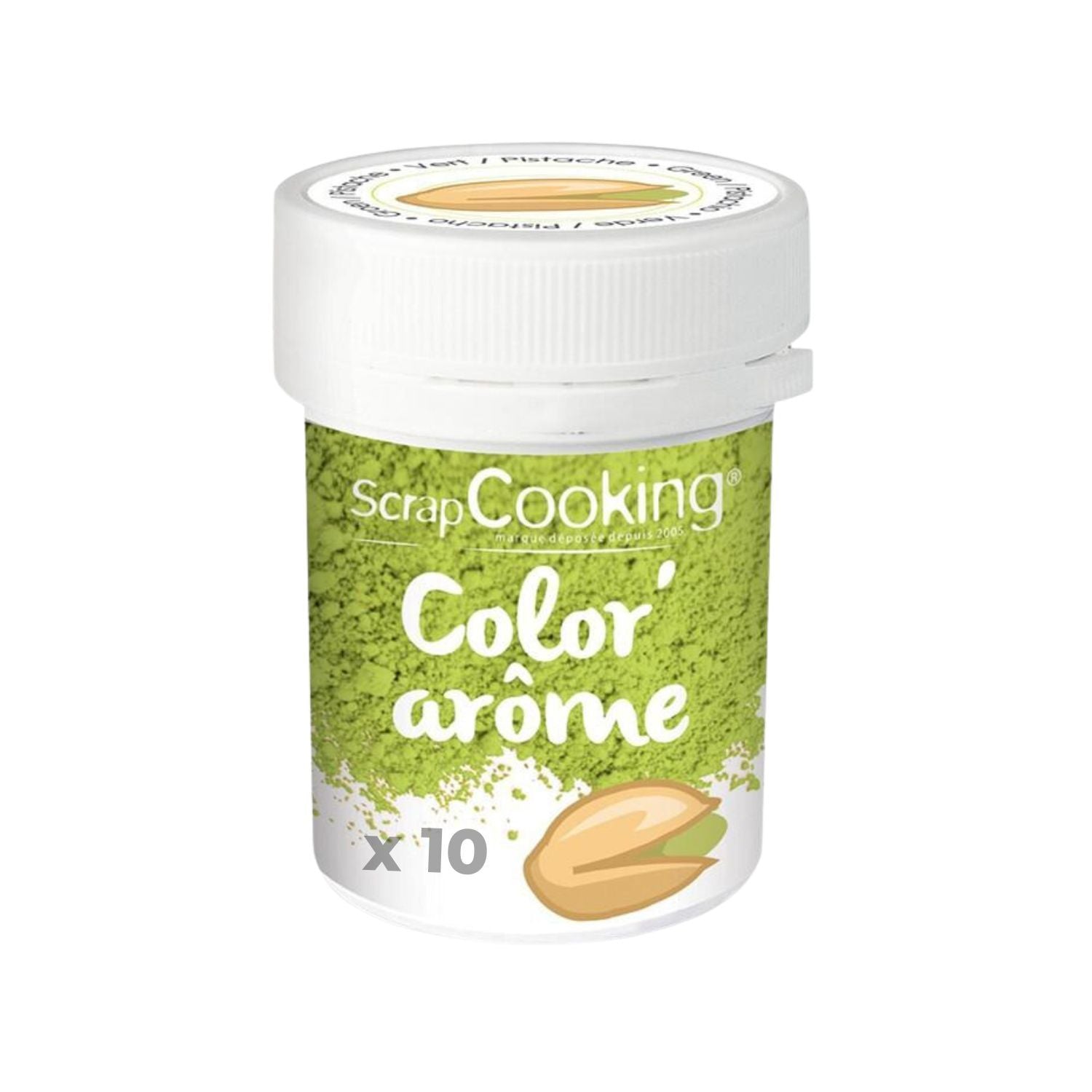 Colorant alimentaire vert arôme pistache 100 g Scrapcooking - Mathon