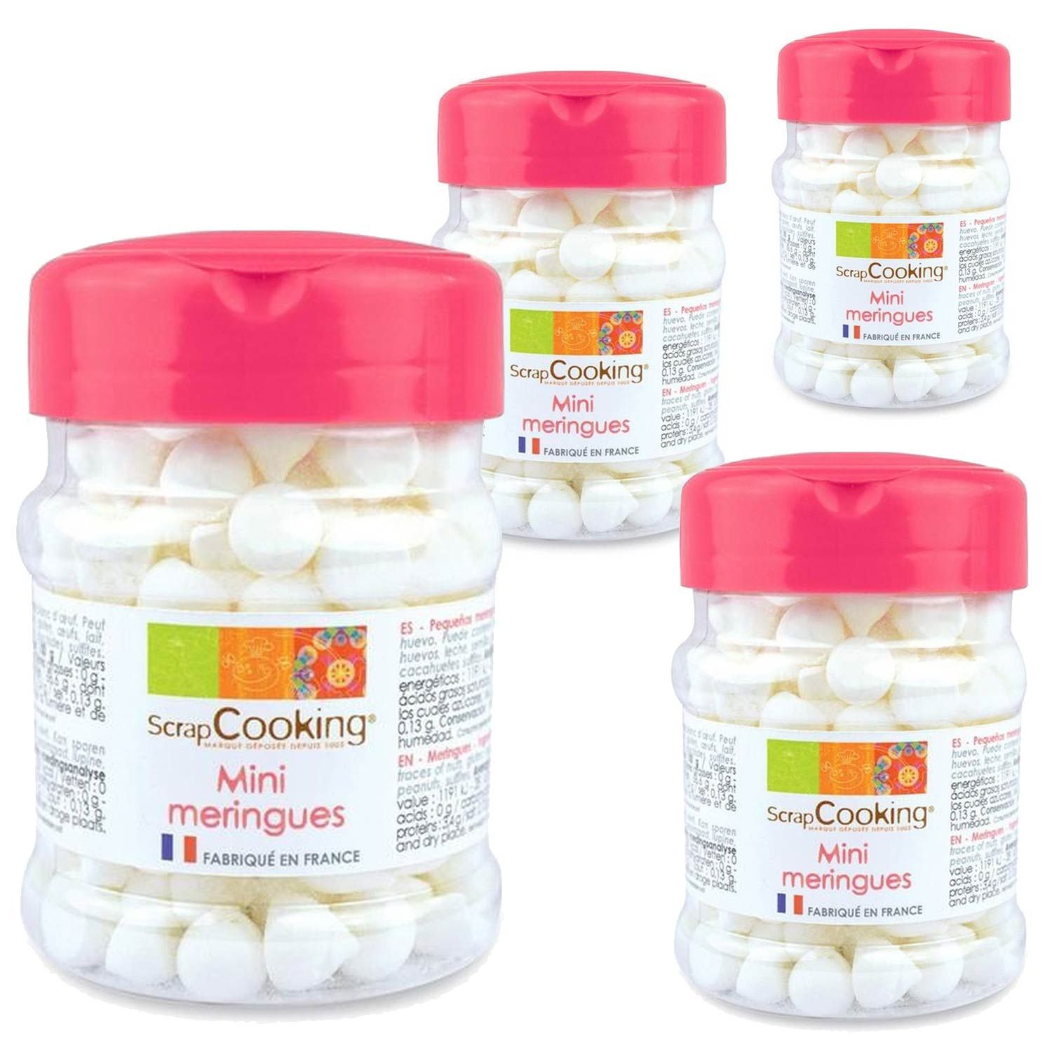 Mini meringues blanches 140 g Scrapcooking - Mathon