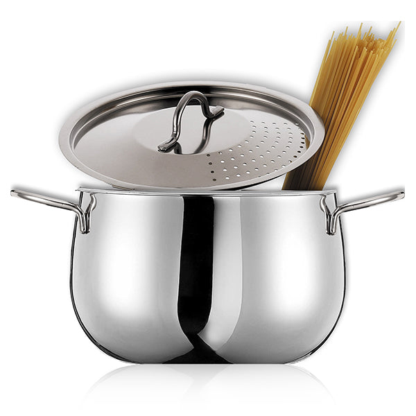 Cuit-pâtes en inox avec couvercle égouttoir 20 cm 4,5 L Inoxriv - Mathon - 1