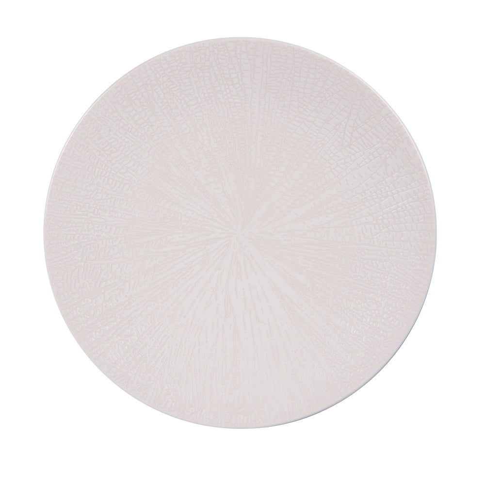 Assiette plate Santal 27 cm blanc (lot de 6) Table passion - Mathon - 1