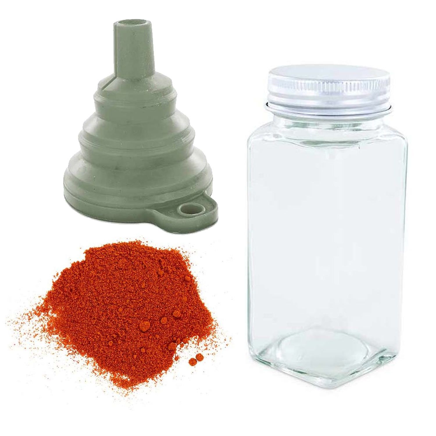 Flacon à épices poudreur + entonnoir + paprika fumé 40 g Aromandise - Mathon