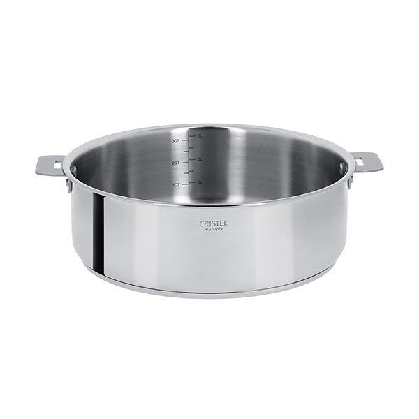 Sauteuse multiply tout inox Casteline sans manche 28 cm Cristel - Mathon - 1