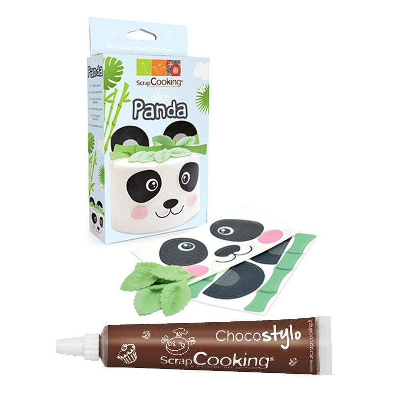 Kit Déco azyme Panda + Stylo chocolat Scrapcooking - Mathon