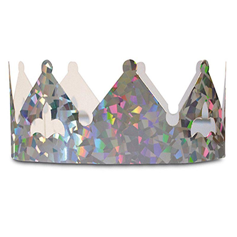 2 couronnes en carton pour galette des rois - Holographique Chevalier diffusion - Mathon