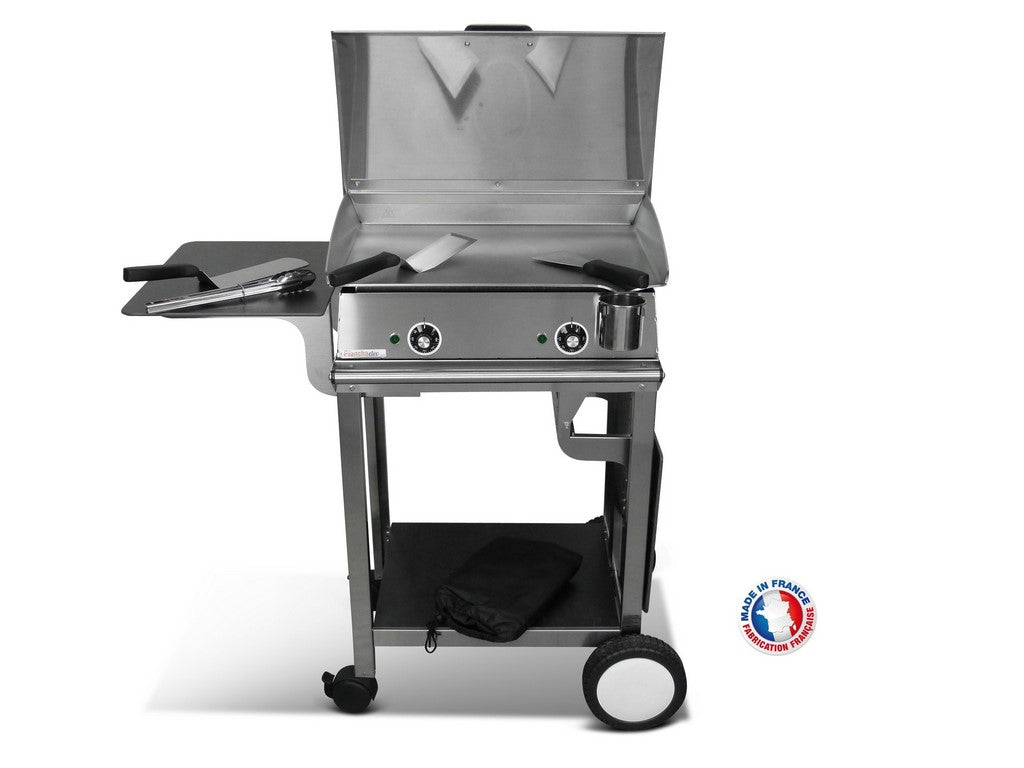 Pack plancha électrique  Lux 600 Inox - Chariot Rivoli Planchaelec - Mathon - 2