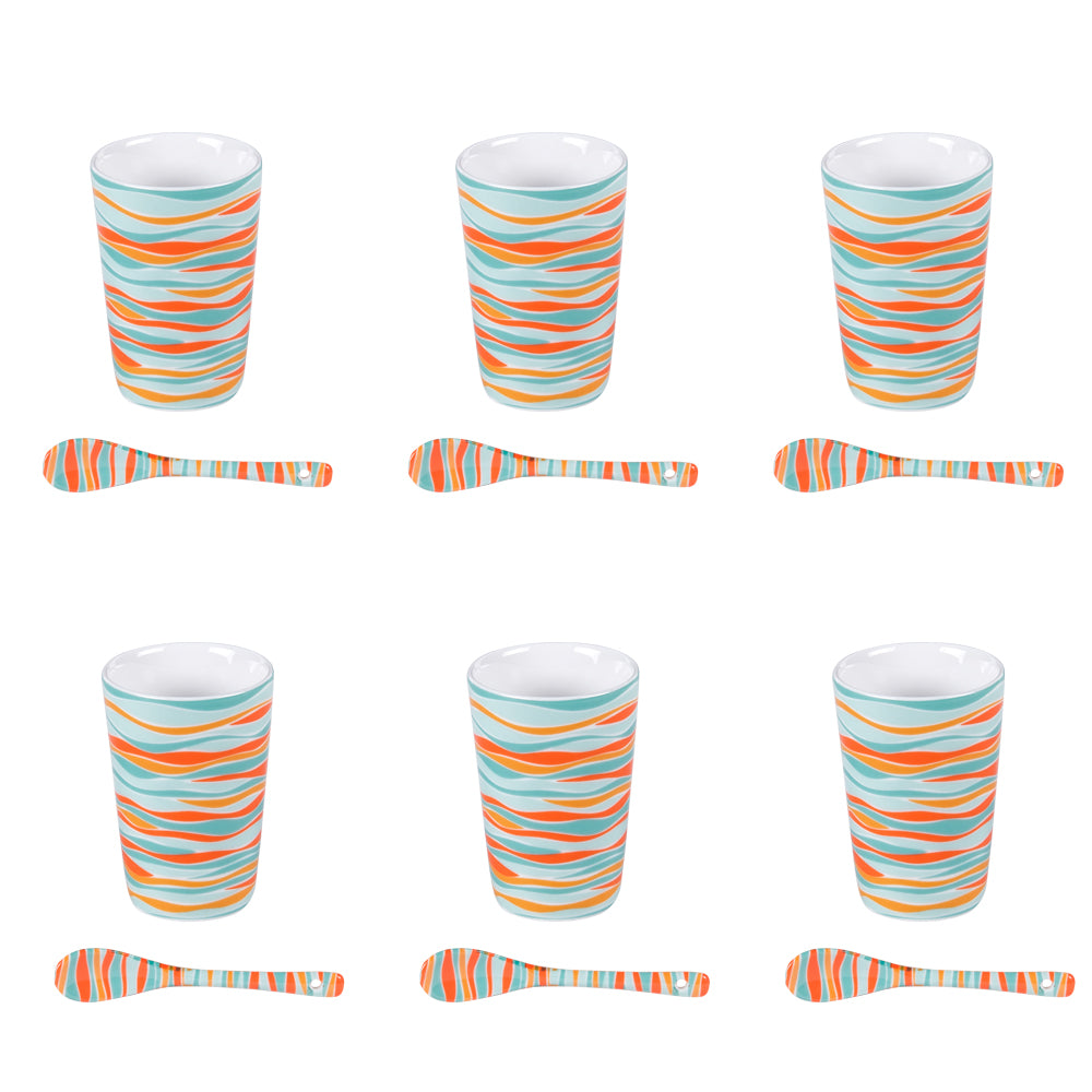 Coffret de 6 gobelets avec cuillères Alizée Table passion - Mathon - 1