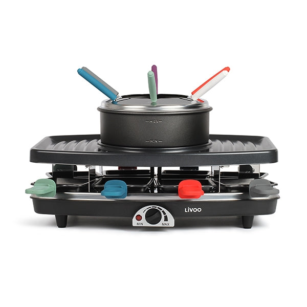 Set à raclette, gril et fondue 8 personnes 1100 W Livoo - Mathon - 1