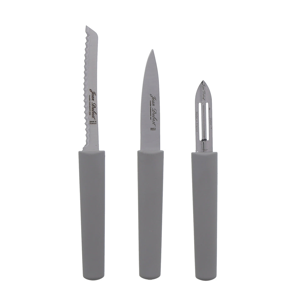 Set de 3 pièces en inox Eco-responsable office, éplucheur, tomate gris Jean Dubost - Mathon - 1