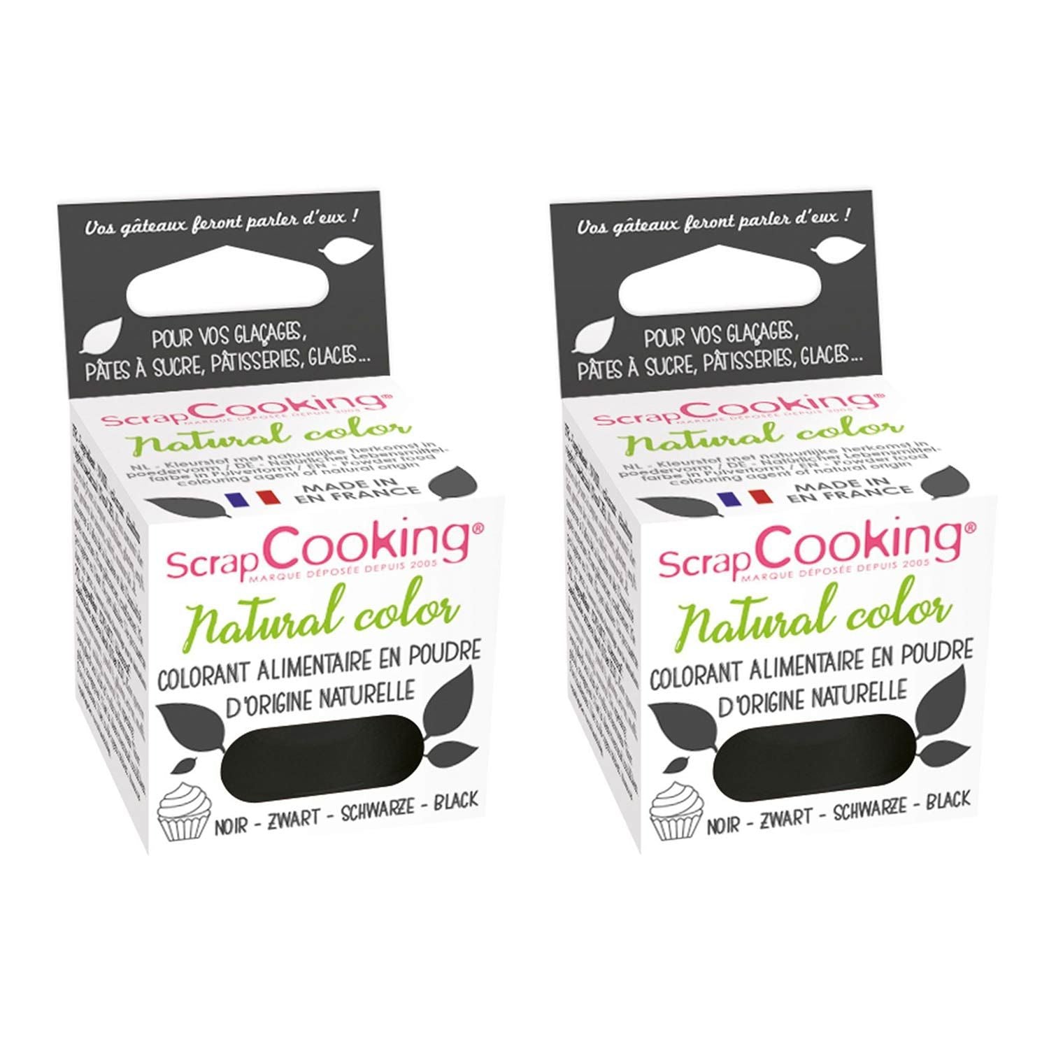 Colorant alimentaire naturel en poudre 6 g - noir Scrapcooking - Mathon