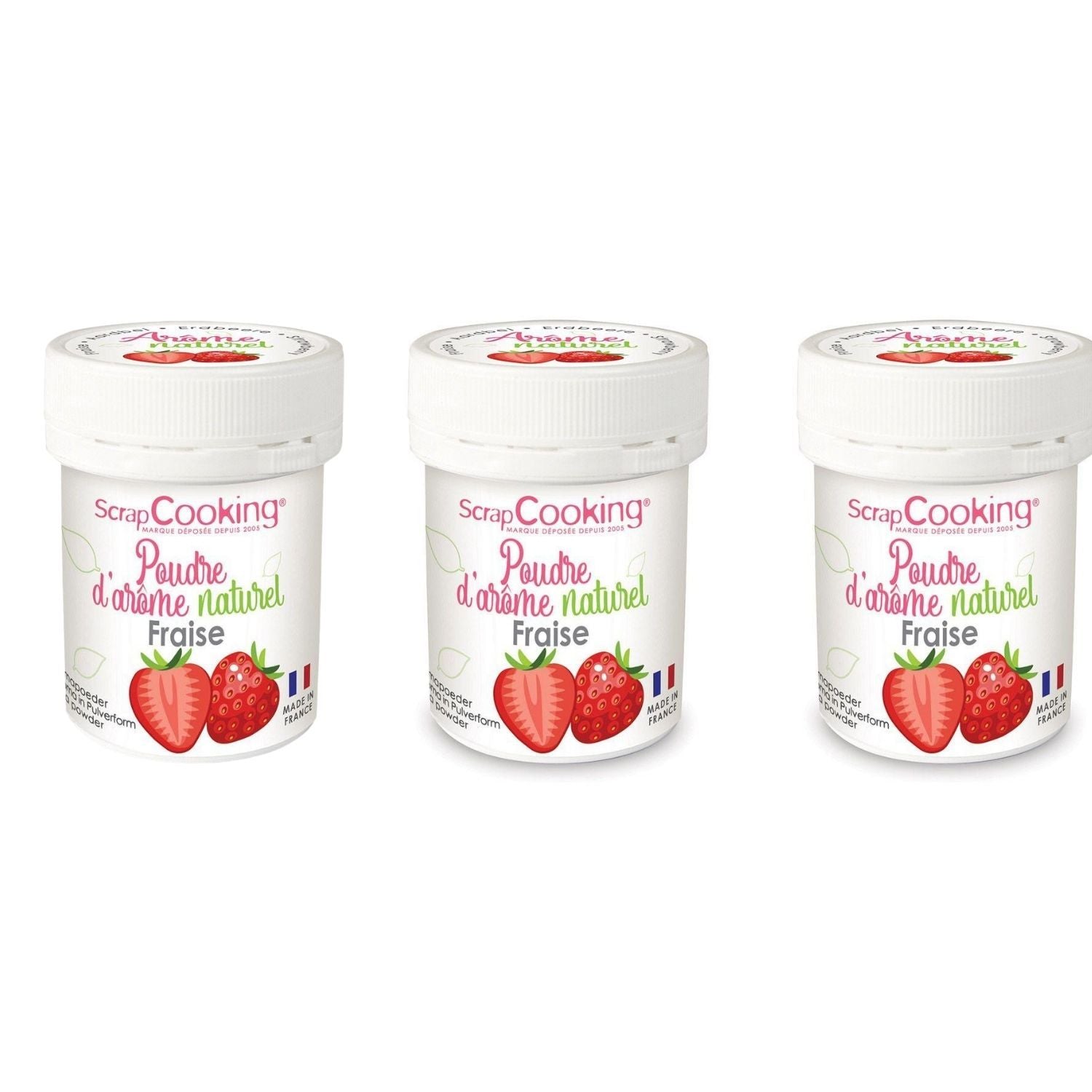 Arôme alimentaire naturel en poudre 60 g - fraise Scrapcooking - Mathon