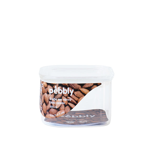 Boite carrée en verre 500ml Pebbly - Mathon - 2