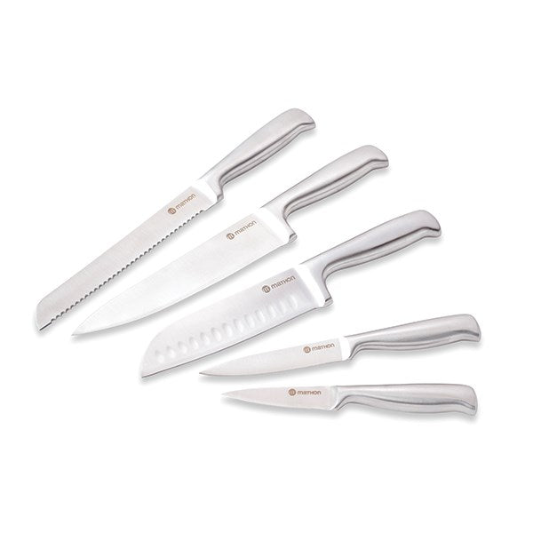 Set de 5 couteaux de cuisine en inox Mathon 