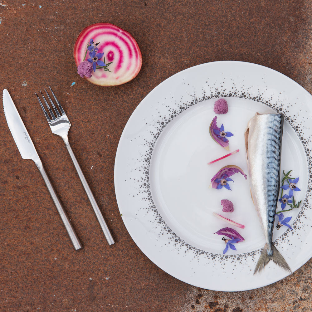 Assiette à dessert Boréalis gris 22 cm (lot de 6) Table passion - Mathon - 2