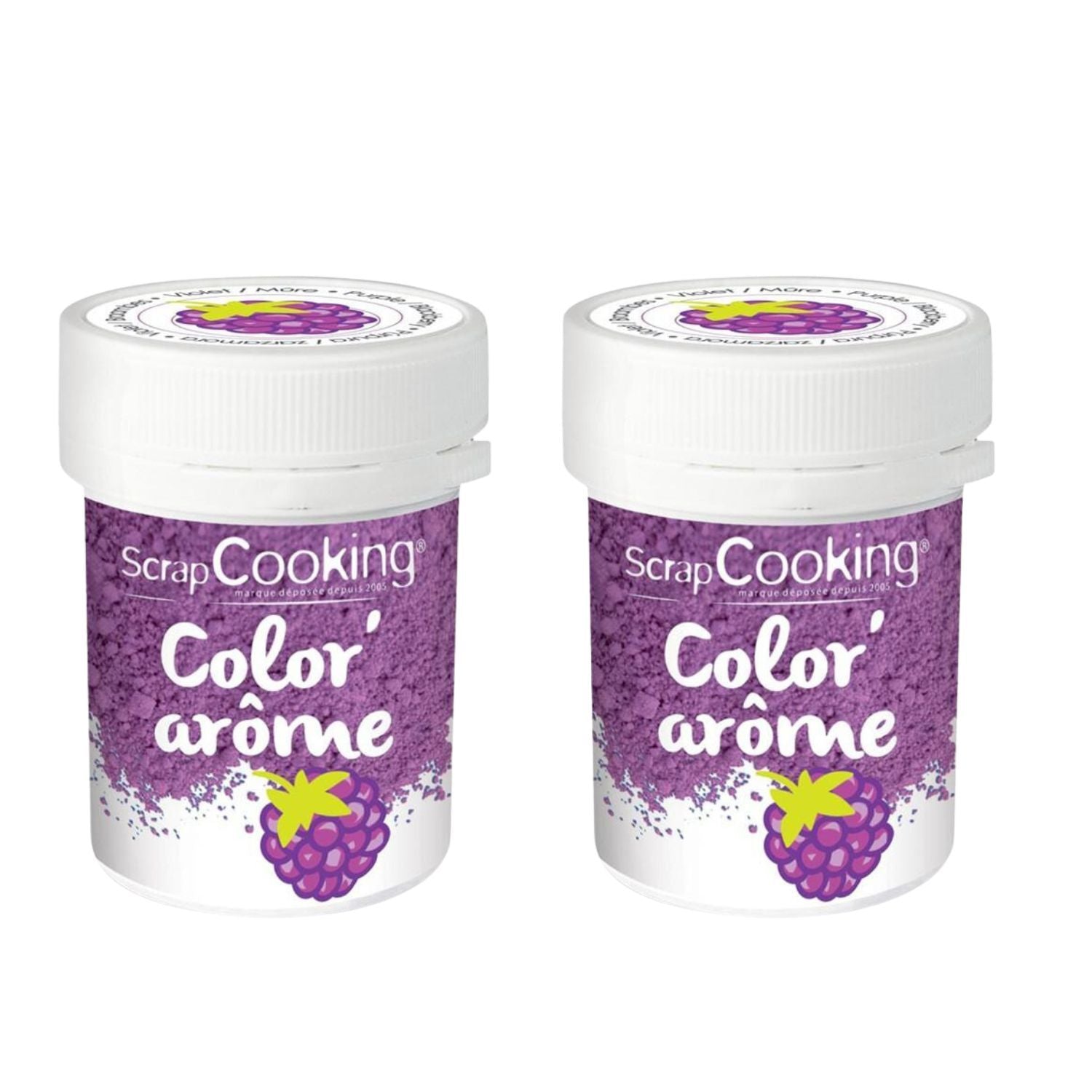Colorant alimentaire violet arôme mûre 20 g Scrapcooking - Mathon