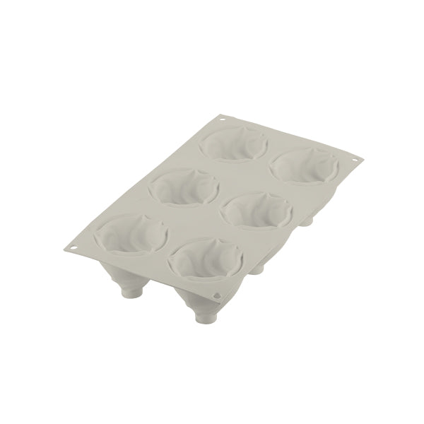 Plaque silicone 3D 6 empreintes Cream Silikomart - Mathon - 3