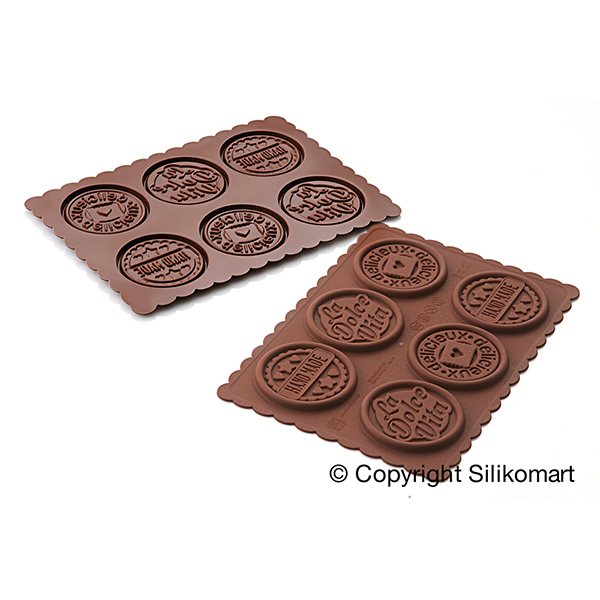 Kit moule en silicone pour biscuits ronds au chocolat Dolce Vita Silikomart - Mathon - 2