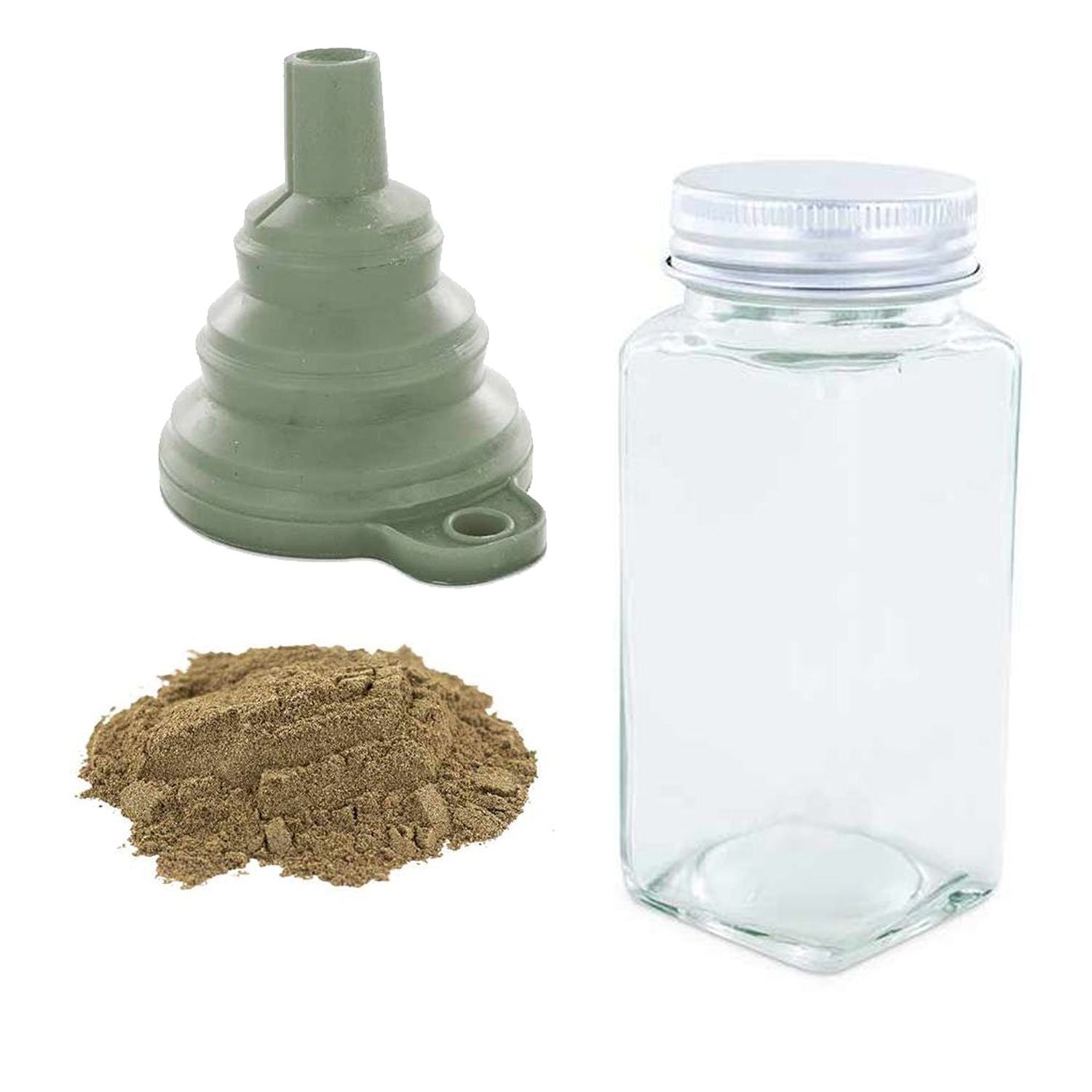 Flacon à épices poudreur + entonnoir + poivre noir 50 g Aromandise - Mathon