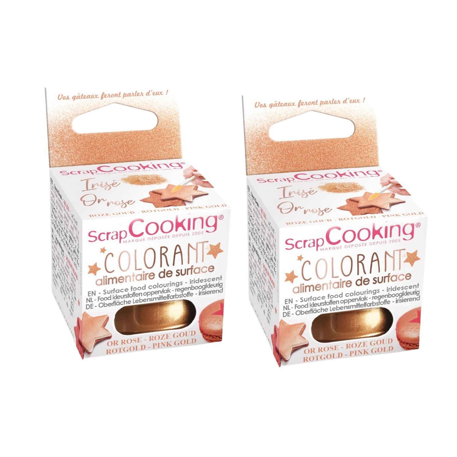 Colorant alimentaire de surface en poudre cuivré 10 g Scrapcooking - Mathon