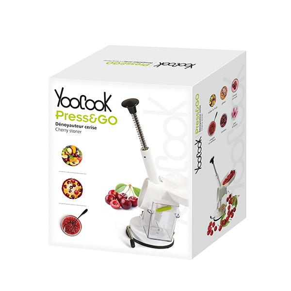 Dénoyauteur de cerises Press&Go avec fixation ventouse Yoocook - Mathon - 2