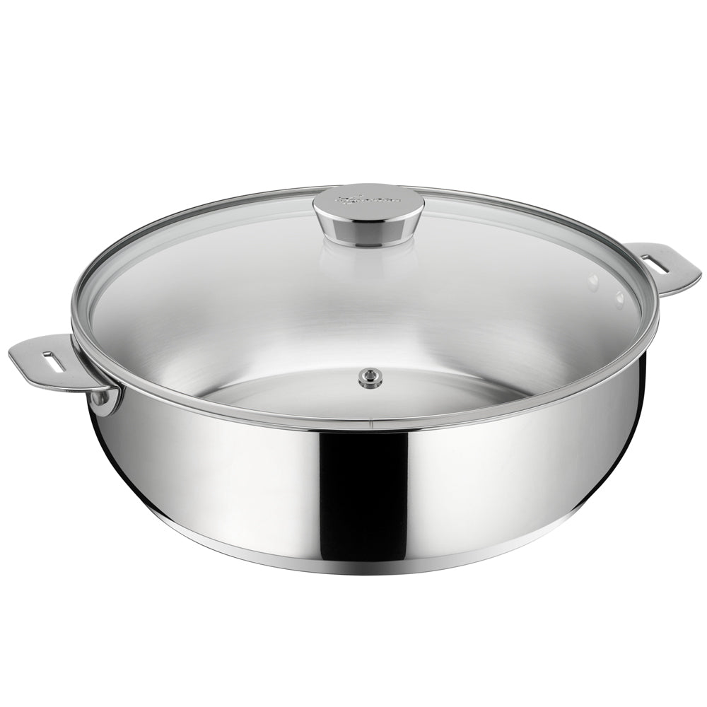 Sauteuse Salvaspazio+ avec son couvercle 26 cm en inox Lagostina - Mathon
