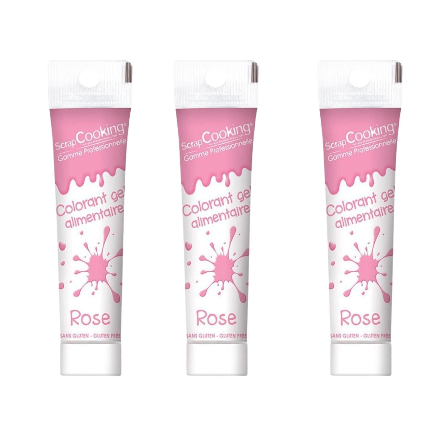 Gel colorant alimentaire rose 60 g Scrapcooking - Mathon