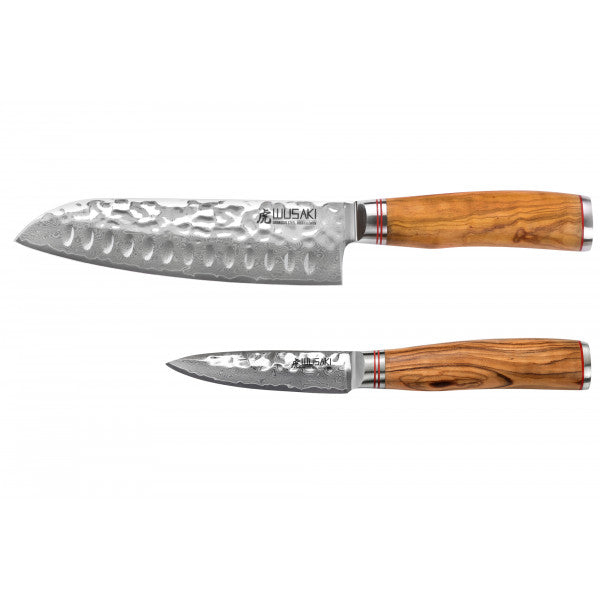 2 couteaux de cuisine Wusaki Damas 10Cr en coffret élégant noir Wusaki - Mathon - 2