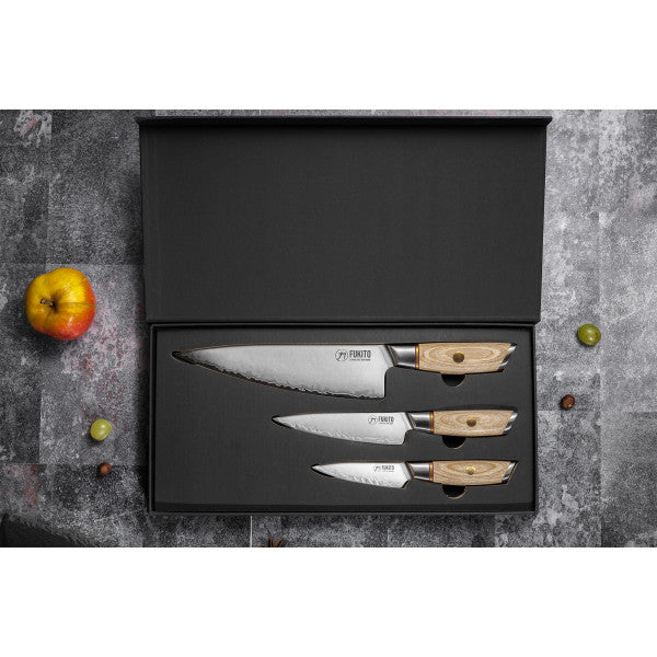 Coffret 3 couteaux de cuisine Fukito Pakka San Mai Fukito - Mathon - 2