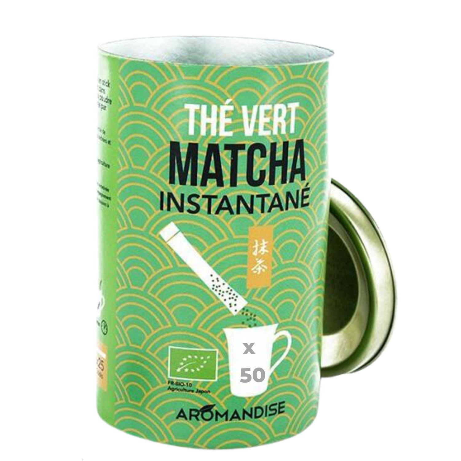 Thé vert Matcha instantané 50 sticks Aromandise - Mathon
