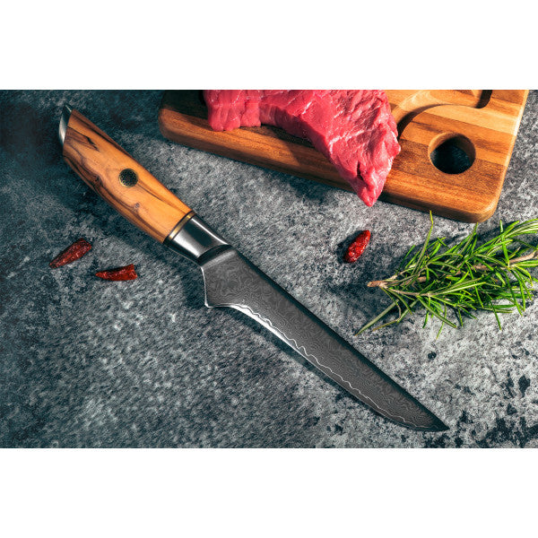 Couteau Fukito Olive Damas modèle Désosseur 15cm Fukito - Mathon - 4