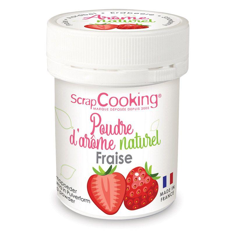 Arôme alimentaire naturel en poudre 15 g - fraise Scrapcooking - Mathon
